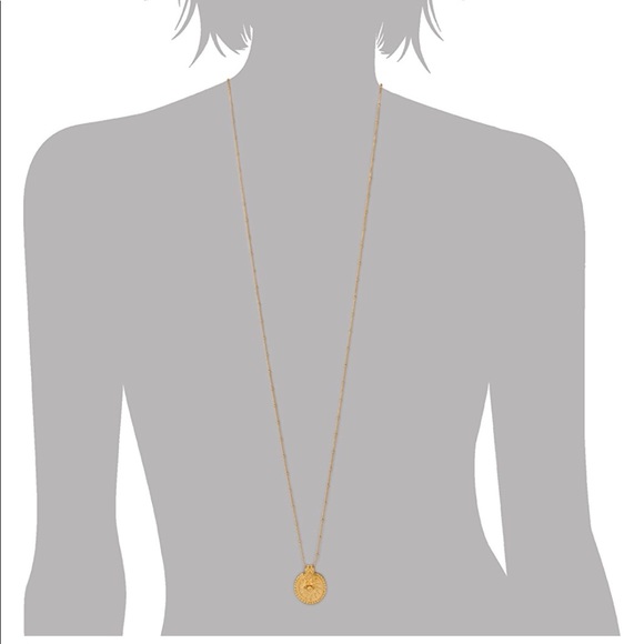 Satya Gold Long Mandala Pendant Necklace - Picture 4 of 4